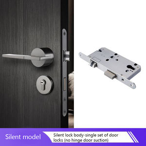 Cerraduras magnéticas de aleación de Zinc para puerta de dormitorio, manija de puerta Simple de madera, moderna - Product Image 2