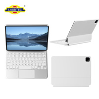 Clavier ultra-fin en aluminium CNC avec rétroéclairage RVB et pavé tactile, sans fil, rechargeable, touches à ciseaux pour iPad Pro/Air 11 pouces