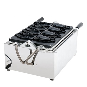 Phong Cách Mới Điện Cá Ice Cream Cone Taiyaki <span class=keywords><strong>Waffle</strong></span> Máy Làm Thương Mại Taiyaki Xuất Bánh Quế Với Hoán Đổi Cho Nhau Tấm - Product Image 3