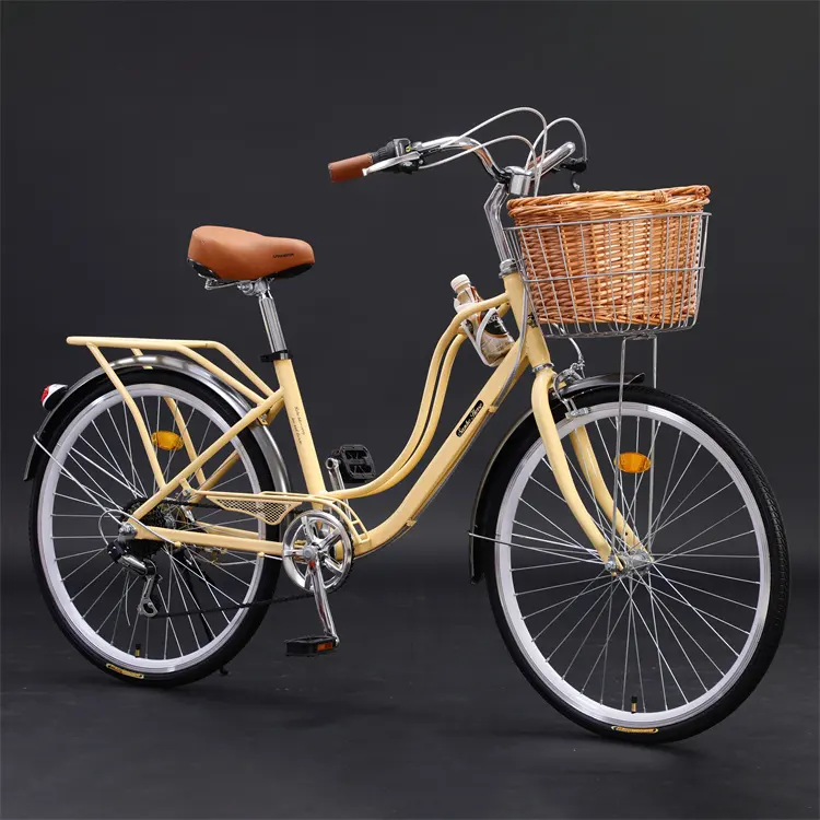 Bicicleta de ciudad Retro para mujer, 28 pulgadas, OEM, Vintage, 3S velocidades