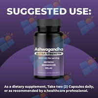 SUNI OEM/ODM Marque Privée Ashwagandha Extra Fort en Capsules 3000mg pour un Meilleur Soutien au Sommeil et la Relaxation