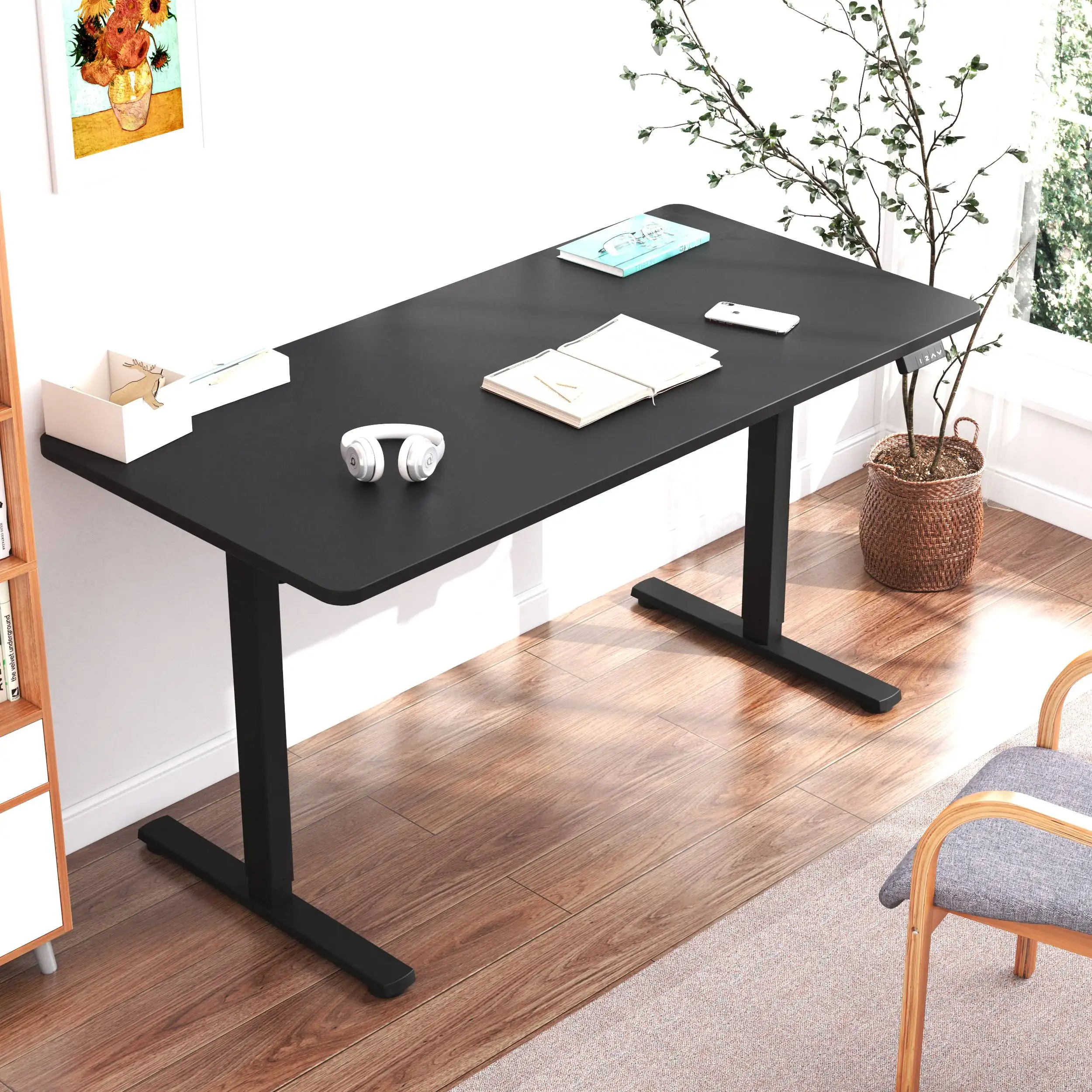 Motor tunggal, Motor tunggal 2 tahap kaki meja listrik tinggi dapat disesuaikan berdiri meja untuk kantor dan rumah