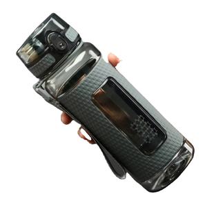 Botte en silicone de bouteille d'eau de marqueur de temps de motivation de 400ml, sans BPA anti-dérapant étanche pour l'extérieur avec paille et protection - Product Image 1