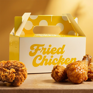 Boîte en papier personnalisée pour la vente en gros de plats à emporter : riz, poulet frit, nuggets, ailes, repas rapides - Product Image 1