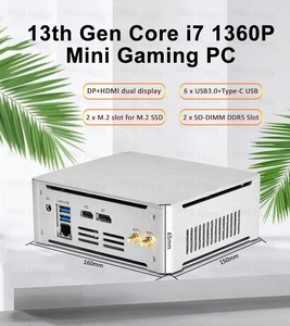 13th Gen 13620H 1355U <span class=keywords><strong>portatile</strong></span> Mini <span class=keywords><strong>PC</strong></span> i5 1340P 2 * DDR5 M.2 NVME SSD funzione completa tipo-c Computer da <span class=keywords><strong>lavoro</strong></span> Desktop Itx Case - Product Image 1