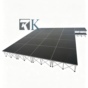 Escenario de aluminio y contrachapado de 4 pies x 4 pies, estructura de aluminio para bodas, espectáculos, exposiciones y eventos musicales. - Product Image 1