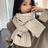 Écharpes longues pour femmes de couleur unie élégantes, écologiques, en jacquard, 100% polyester, accessoire de mode d'hiver pour un usage quotidien