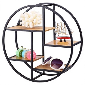 Kayna Export KY-WS7 Most Selling Black Coated Metal Hanging Wall <b>Shelves</b> Iron Wall Mounted Handcrafted Display <b>Shelves</b> - Product Image 1