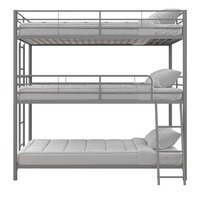Lits simples et lits superposés modernes en métal avec rangement, silencieux et faciles à assembler, pour hôtels, villas et chambres à coucher