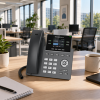 Téléphone IP Gigabit PoE Grandstream GRP2612G 4 lignes, écran LCD couleur 2,4 pouces, 4 comptes SIP, conférence audio 5 voies, 16 touches BLF, VoIP