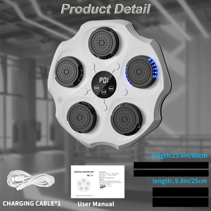 Cible de boxe électrique murale intelligente avec musique et lumières, équipement d'entraînement de boxe multifonctionnel pour adultes à domicile - Product Image 3