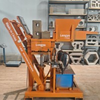 Machine automatique multifonctionnelle de fabrication de briques en terre cuite, à faible investissement, pour petites entreprises, avec moteur et boîte de vitesses, pour briques autobloquantes hydrauliques