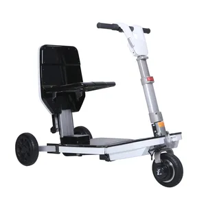 障害者用スーツケーススクーター自動折りたたみ式ラゲッジモビリティ3輪スクーターシニア旅行用