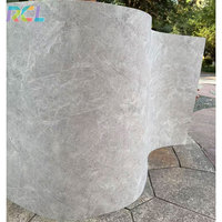 RCL Faux Gris Ardoise Extérieur Mcm Décor Revêtement Intérieur Carrelage Mural en Argile Panneaux Muraux Souples et Flexibles Placage de Pierre Flexible