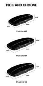 Box da Tetto Sportivo Americano ROAHTRIP XC186A in ABS+PC con Apertura Bilaterale Rapida, Capacità 300L-400L con Striscia Sigillante - Product Image 5