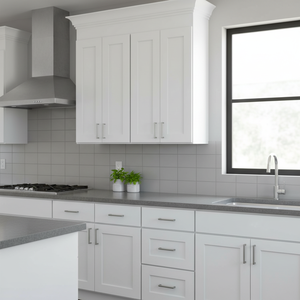 Mobiletto da Parete Bianco Shaker Sunique Sydney 24x42 Pollici in MDF con Anta Termoformata, Design Moderno per Cucina - Product Image 3