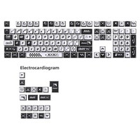 In-stock Wholesale Printed Black Pudding Keycaps Four-sided Translucent PBT Material Dye-sublimation 119 Keys Small Full Set