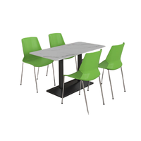 Tables et chaises de restaurant modernes et durables en fer forgé, très demandées pour hôtels, écoles et cafétérias