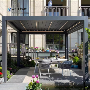 Pérgola automática con persianas <span class=keywords><strong>de</strong></span> aluminio con toldo bioclimático <span class=keywords><strong>para</strong></span> sombra <span class=keywords><strong>de</strong></span> cenador al aire libre y techo <span class=keywords><strong>de</strong></span> terraza - Product Image 3