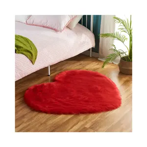 Thick And Fluffy Artificial Heart-shaped Living Room Bedroom Coffee Table Carpet Good Quality Carpet Minimalist Carpet