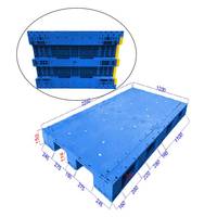 Palettes en plastique robustes en gros, 3 roulettes, 2200*1200*150mm, taille personnalisée pour entrepôt