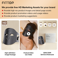 Masque de beauté pour le visage et le cou en silicone flexible à LED, rechargeable, appareil de beauté à usage domestique, thérapie par lumière rouge LED