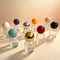 Flacon de parfum de voyage de 15 ml, échantillon de 0,5 oz, flacon de parfum transparent de forme ovale avec couvercle rond