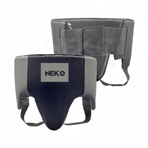 Protector de ingle de cuero de alta calidad con logotipo personalizado Transpirable y cómodo Tamaño personalizable para boxeo MMA-MOQ disponible - Product Image 1