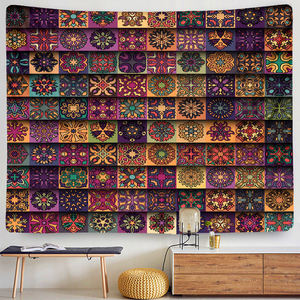 Coloré psychédélique indien <span class=keywords><strong>Mandala</strong></span> tapisserie tenture bohème Tarot carte sorcellerie Yoga tapis maison couvre-lit - Product Image 4