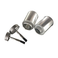 60 118 237 473 947ml Métal Rond Fer Blanc Adhésif Peut Avec Dauber Boîtes de conserve pour Gâteau