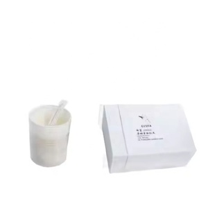 Clásico blanco negro Coco cera boda puerta regalo decoración perfumado gafas cereza vela - Product Image 6