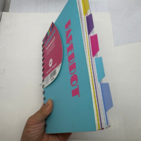 Cahier de 5 sujets pour le travail 240 pages cahiers à spirale collège ligné avec onglets séparateurs A5 petit carnet de notes pour le bureau de l'école