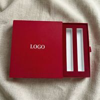 Kotak Hadiah Geser Kardus Keras Tahan Air Berkualitas Tinggi dengan Cetak Premium Logo Kustom untuk Kemasan Kosmetik