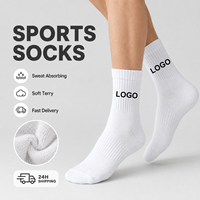 Chaussettes en coton personnalisées de haute qualité, imprimées, absorbant la transpiration, chaussettes de sport pour hommes, chaussettes personnalisées