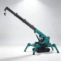 Grue araignée professionnelle de 8 tonnes avec des performances de charge élevées et un système de flèche rotative pour les travaux de construction lourds