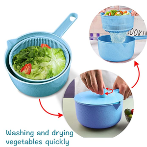 Outils de cuisine multifonctionnels Mélangeur <span class=keywords><strong>à</strong></span> <span class=keywords><strong>salade</strong></span> manuel pour fruits et légumes Passoire <span class=keywords><strong>à</strong></span> <span class=keywords><strong>salade</strong></span> Shaker Spinner - Product Image 4