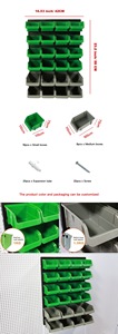 กล่องเก็บอุปกรณ์ติดผนังแบบถอดได้ GD Brand PP Plastic สำหรับชิ้นส่วนขนาดเล็กและฮาร์ดแวร์ - Product Image 6