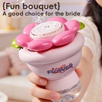 Machine à bulles de fleurs, baguettes à bulles électriques pour anniversaire, mariage, fête, jouet de Noël, souffleur de bulles automatique rechargeable