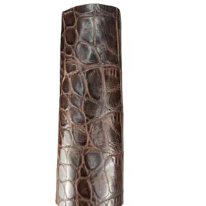 Высококачественная тисненая кожа с крокодиловым животом для изготовления обуви или сумок толщиной 0,9-1,1 мм