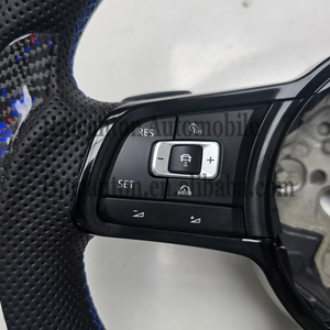 Volante Deportivo de Fibra de Carbono Forjado de Alta Calidad con Cuero Perforado para Volkswagen VW GTI7 Golf MK7 - Product Image 6