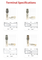 Connecteurs de câblage électriques à courant élevé 175A 600V connecteur de batterie 2 pôles avec borne de sertissage en cuivre