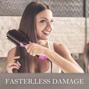 Cepillo Redondo para Secar el Cabello, Peine de Aire Caliente, Peine Alisador Portátil, Cepillo para Secar, Profesional, Eléctrico, 3 en 1, Plástico, 1000W - Product Image 3