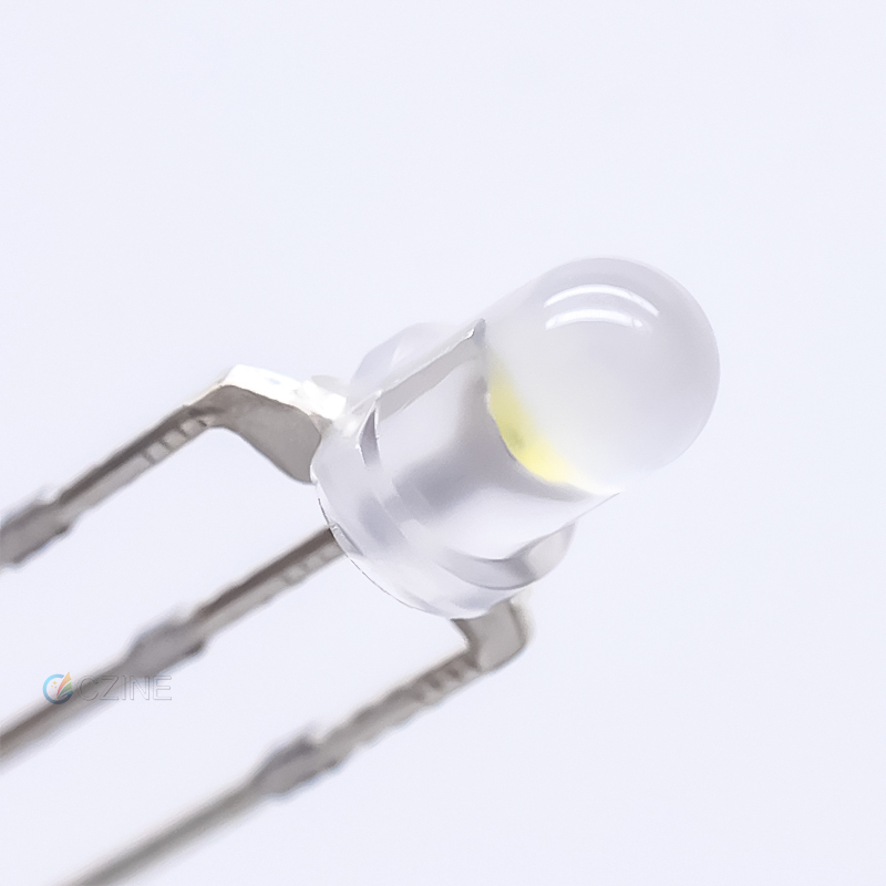 1000x LED 3mm Bicolore Rosso/Blu Catodo Comune Diffuso - 3 Pin - Foto 2