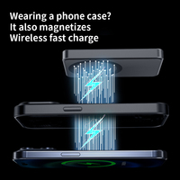 Vente flash - Powerbank en métal 10000mAh, charge rapide, chargeur magnétique sans fil pour iPhone, batterie ultra-fine