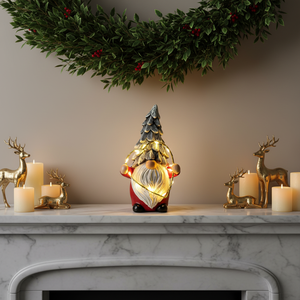 Adornos Navideños para el Hogar, Lindas Esculturas <span class=keywords><strong>de</strong></span> Gnomos, Enanitos <span class=keywords><strong>de</strong></span> Resina <span class=keywords><strong>de</strong></span> Dibujos Animados, Luces LED <span class=keywords><strong>de</strong></span> <span class=keywords><strong>Hadas</strong></span> para Jardín, Lámpara <span class=keywords><strong>de</strong></span> Navidad - Product Image 1