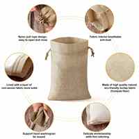 Emballage de sacs de jute en toile de jute personnalisés bagues de collier sacs à cordon en jute pochettes d'emballage pour bijoux