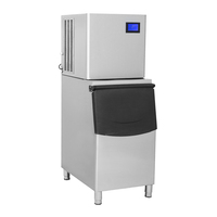 Machine à glaçons professionnelle pour restaurant, refroidie par air, en acier inoxydable 304, avec panneau de commande LCD et compresseur 220V