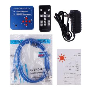 7X-45X Zoom microscopio con cámara Digital HDMI USB conector deslizante de Metal brazo Boom doble soporte Trinocular microscopio - Product Image 3