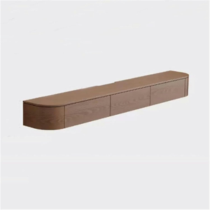 <span class=keywords><strong>Meuble</strong></span> TV mural flottant peu encombrant en MDF avec rangement dissimulé – Console multimédia minimaliste <span class=keywords><strong>pour</strong></span> salon - Product Image 2
