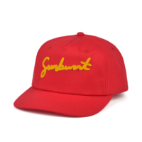 Casquette de baseball en coton personnalisée avec applique en feutre, casquette rouge à 5 panneaux, casquette de baseball pour homme, casquette snapback, casquettes promotionnelles